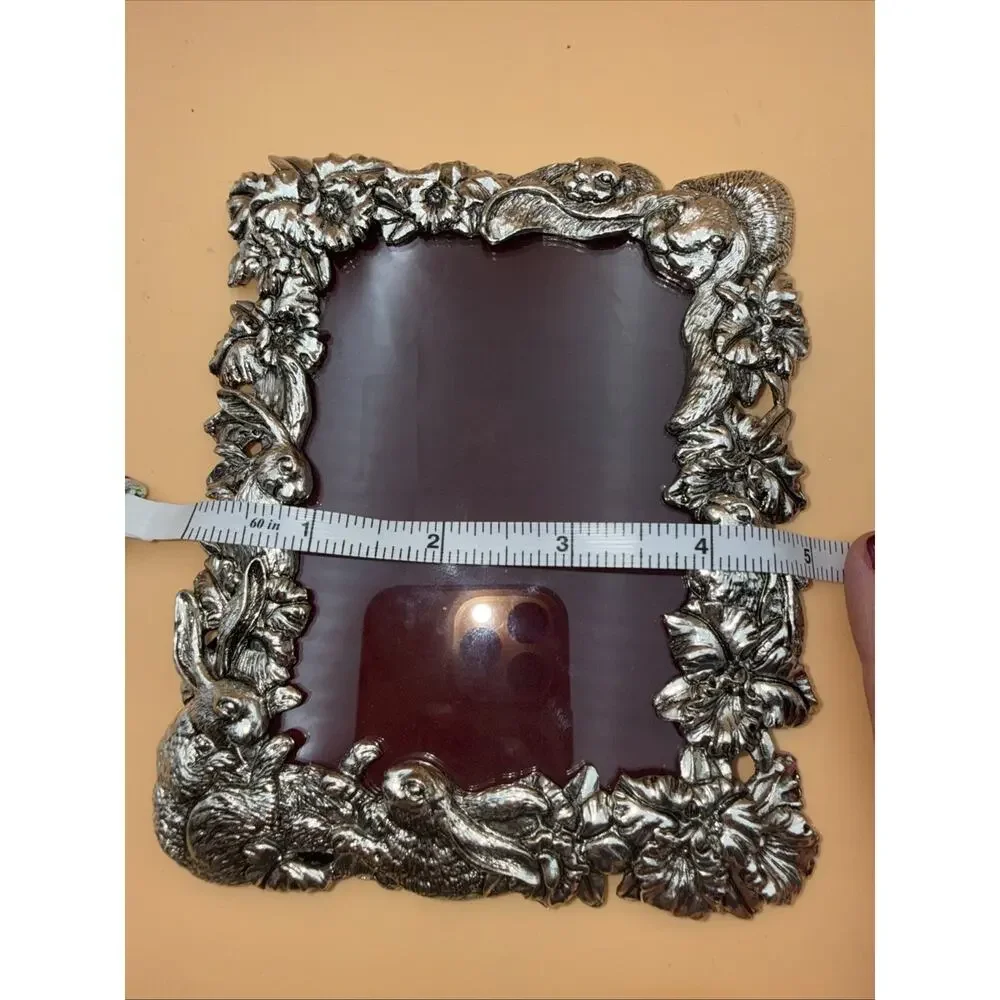 Vintage Arthur Court Photo Frame 6”x 5”Photo Rabbit Bunny Design 1995 Pewter